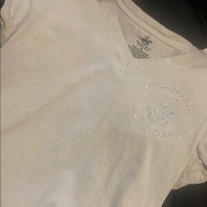 Beverly Hills Polo Club Cream V-Neck Tee